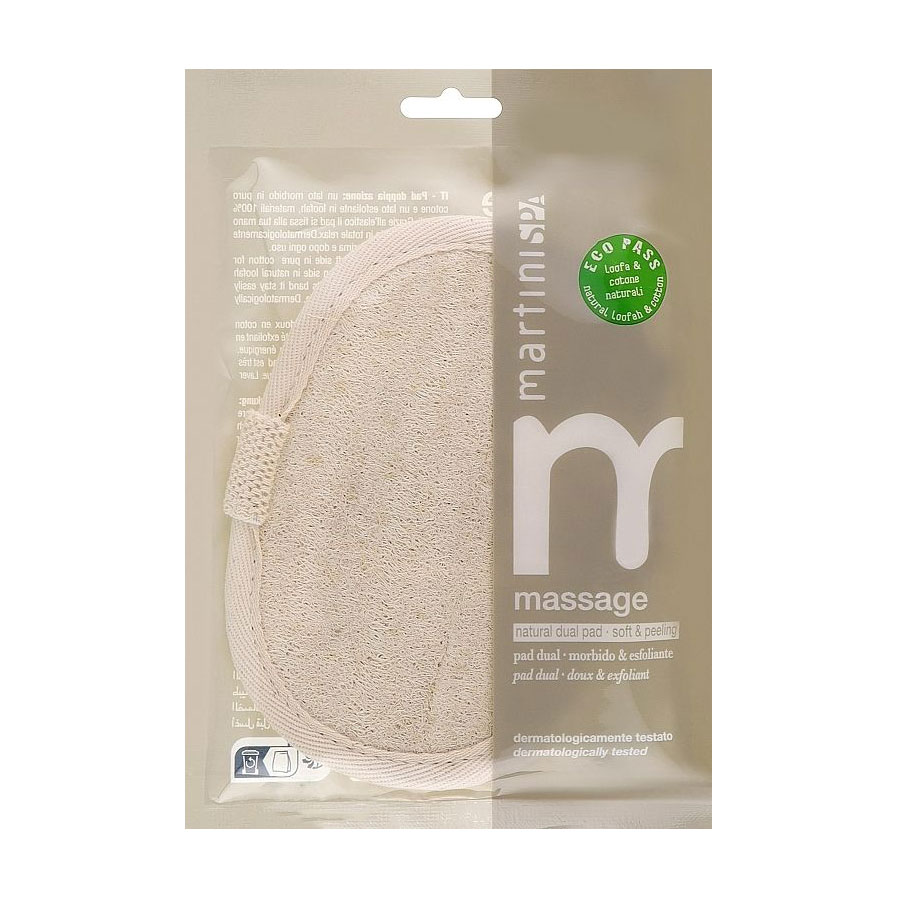 Мочалка MARTINI SPA Exfoliating Pad In 100% Loofah And Pure Cotton з люфи (438MMM)